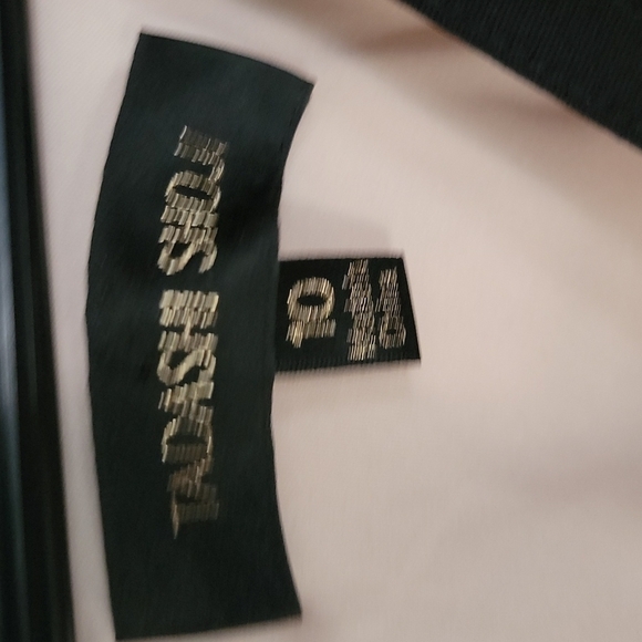 Tadashi Shoji Black Ivory/Tan Lace V-neck Sleeveless Night Out Dress - Picture 4 of 5